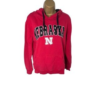 Y2K Nebraska Huskers Pullover Hoodie Red Women’s S